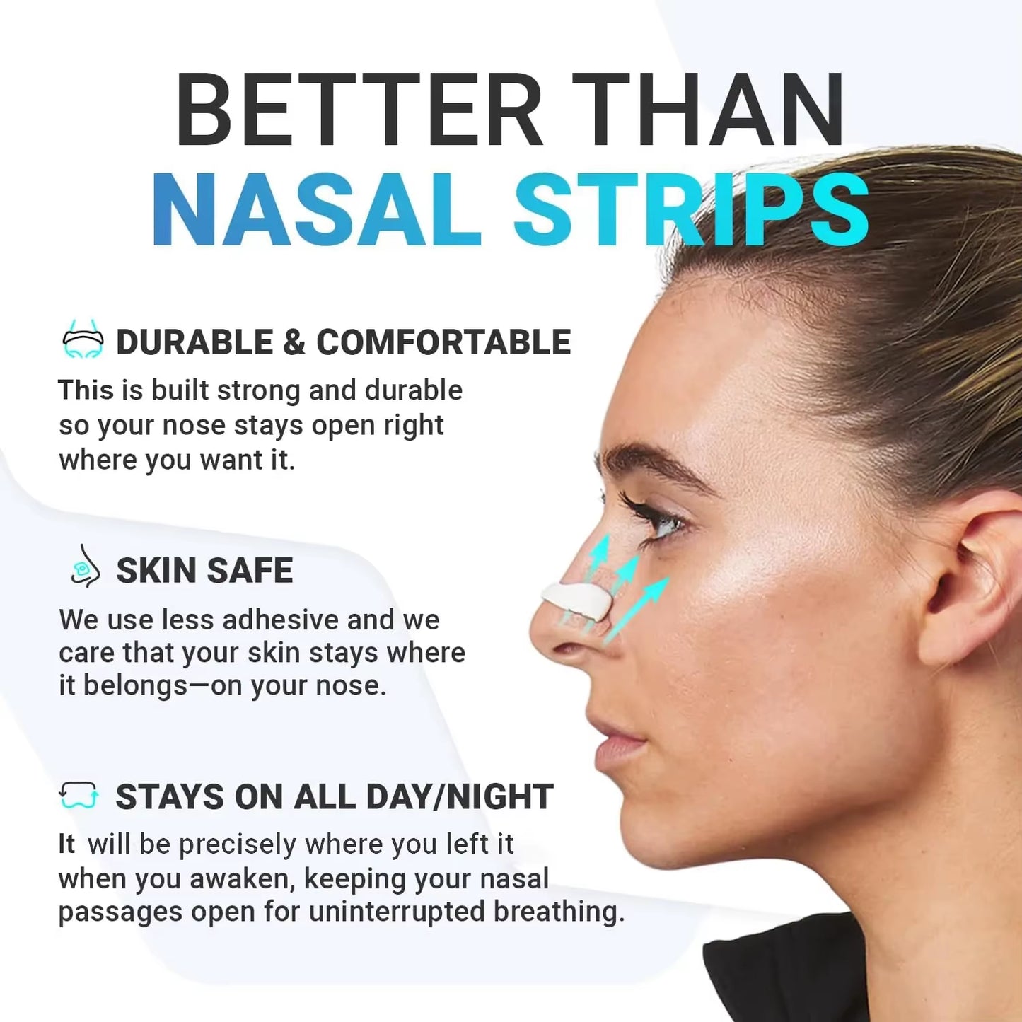 Sport Nasal Dilator Sleep Nose Breathing Anti-Snoring Magnetic Nasal Strips Nasal Strips Breathing Boost Oxygen Intake