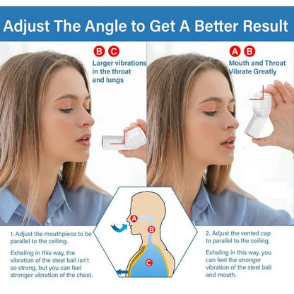 Breathing Lung Expander, Mucus Removal Device, Hand-Held Breathing Trainers, Improves Lung Capacity